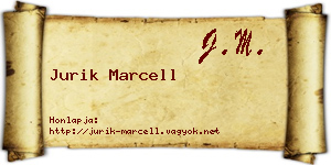 Jurik Marcell névjegykártya